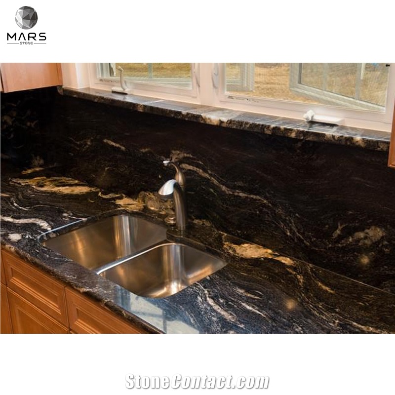 Hot Sell Cosmic Black Granite Price For Kitchen Top