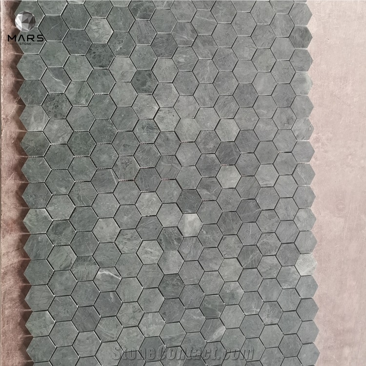 Jade Green Marble Bathroom Mosaic Tiles With Good Price