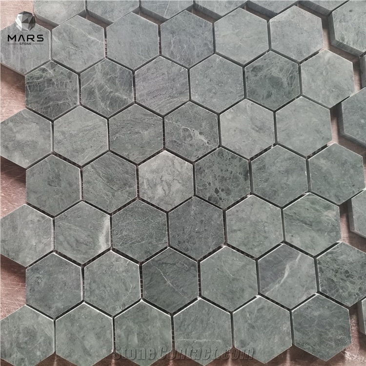 Jade Green Marble Bathroom Mosaic Tiles With Good Price