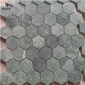 Jade Green Marble Bathroom Mosaic Tiles With Good Price
