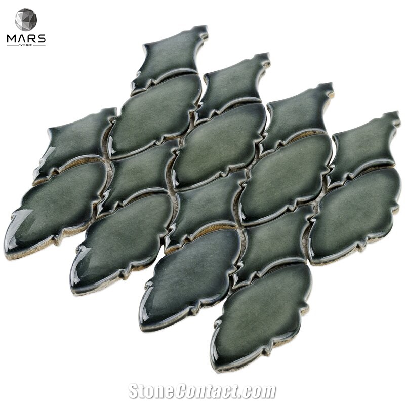 Kuche Backs Plash Unregelmabigegrune Mosaic Wand Fliese