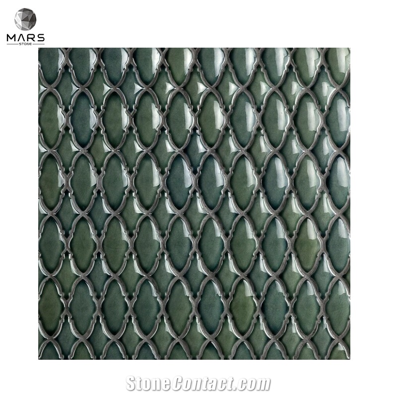 Kuche Backs Plash Unregelmabigegrune Mosaic Wand Fliese