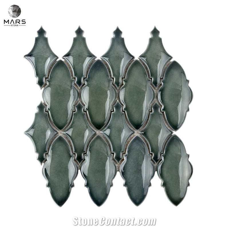 Kuche Backs Plash Unregelmabigegrune Mosaic Wand Fliese
