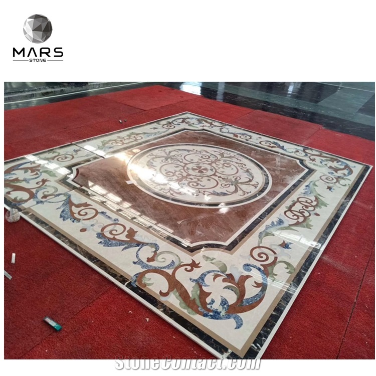 Mansion Waterjet Medallion 3D Inlay For Flooring Design