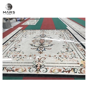 Mansion Waterjet Medallion 3D Inlay For Flooring Design