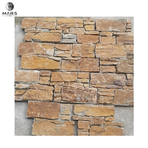 Z Shape Paving Rusty Quartzite Concrete Cultural Stone 