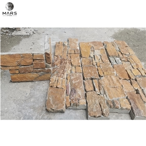 Z Shape Paving Rusty Quartzite Concrete Cultural Stone 