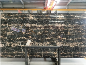 Italy Nero Portoro Vena Fine Marble Slab Italy Nero Portoro Vena Fine Marble Slab