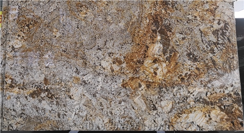 Luxury Snow Gold Granite Slab