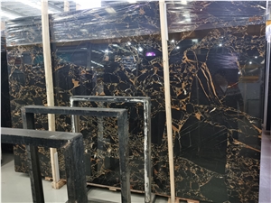 Nero Portoro Golden Marble Slab