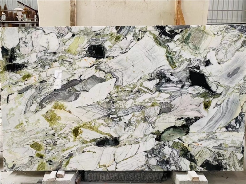 Polished Ice Jade Marble Slab