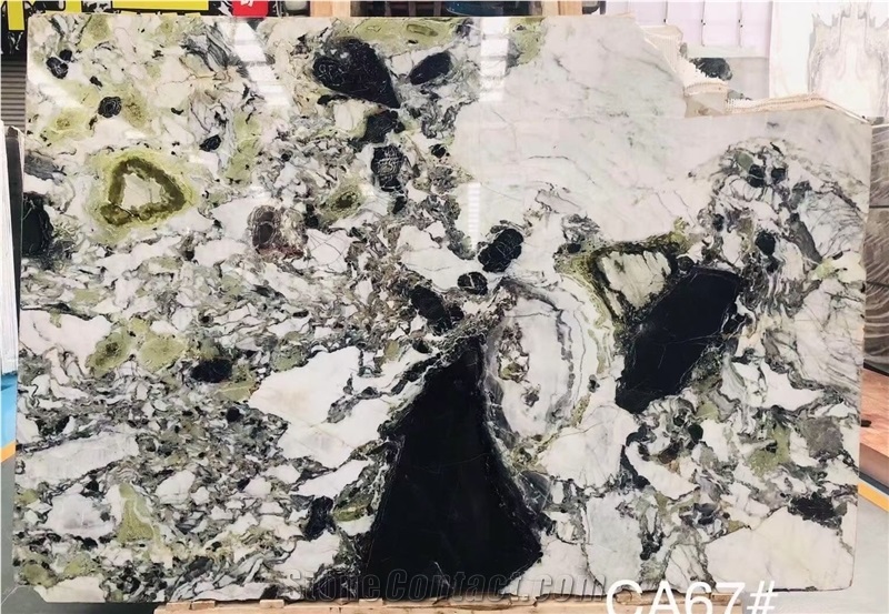 Polished Ice Jade Marble Slab
