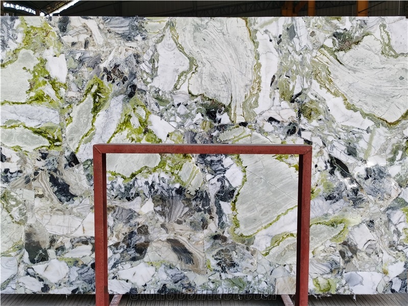 Polished Ice Jade Marble Slab
