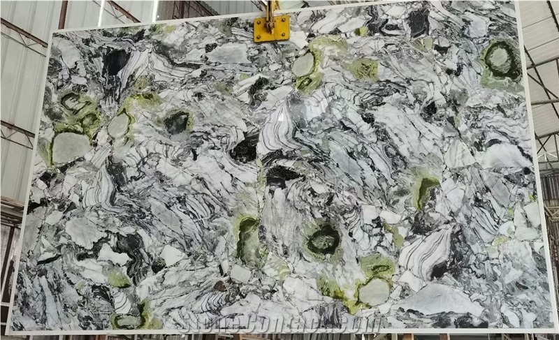 Polished Ice Jade Marble Slab
