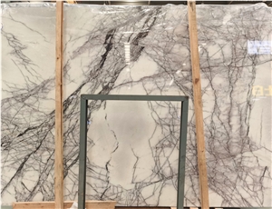 Polished Turkey Lilac White Marble Slab