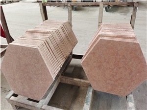 Tumbled Red Verona Marble Hexagon Tiles