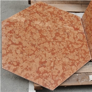 Tumbled Red Verona Marble Hexagon Tiles