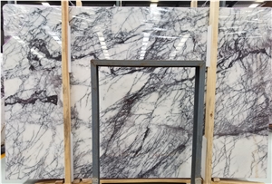 Turkey Greylac Lilac White Marble Slab