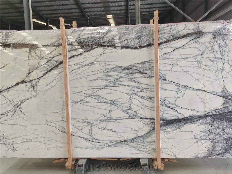 Turkey Incense Plum White Marble Slab