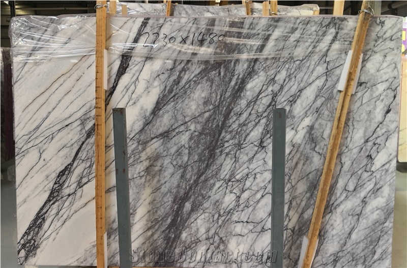 Turkey Incense Plum White Marble Slab