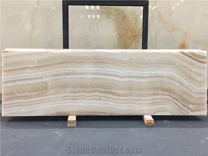 Turkey Tiger Ivory White Onyx Slab