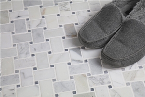 Antique Carrara Basket Weave Mosaic