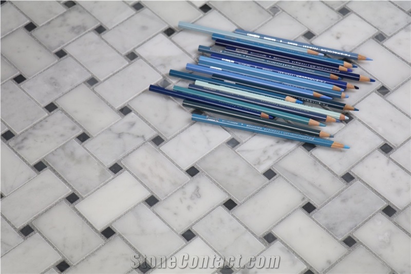 Antique Carrara Basket Weave Mosaic