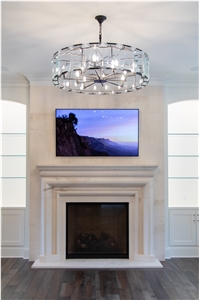Hand Made Crema Marble Fireplace Hand Made Crema Marble Fireplace