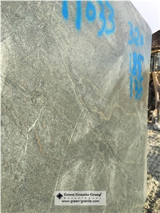 Jasper Galaxy Green Granite Blocks, Birjand Daneanar Granite