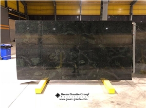 Jasper Galaxy Green Granite Blocks, Birjand Daneanar Granite