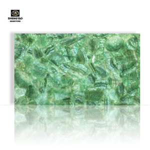 Backlit Green Fluorite Gemstone Slab & Tile
