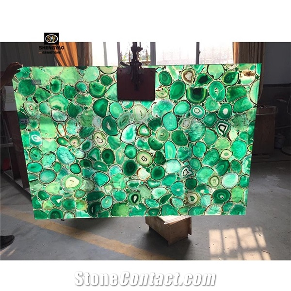 Translucence Agate Slab Backlit Gemstone Tile