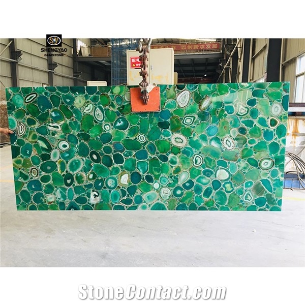 Translucence Agate Slab Backlit Gemstone Tile
