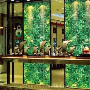Translucence Agate Slab Backlit Gemstone Tile