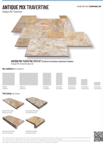 Antique Mix Travertine French Pattern Set 