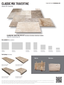 Classic Mix Travertine French Pattern Set 