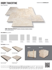 Ivory Travertine French Pattern Set 