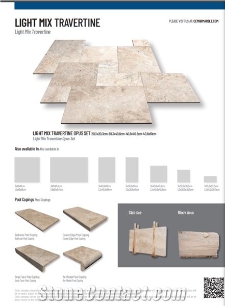 Light Mix Travertine French Pattern Set 