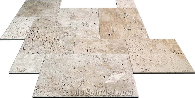 Rustic Light Travertine French Pattern Set