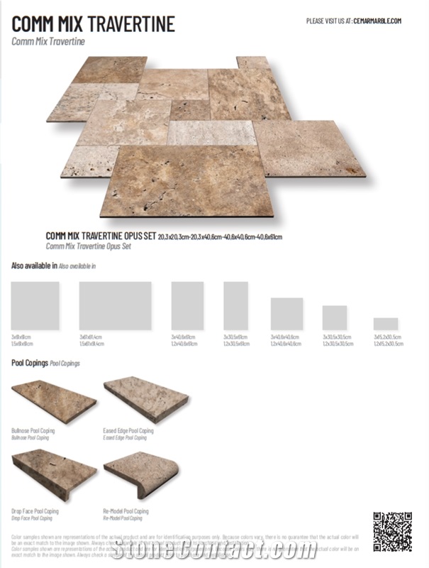 Rustic Mix Travertine French Pattern Set 