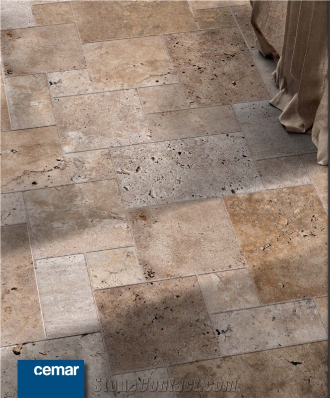 Rustic Mix Travertine French Pattern Set 