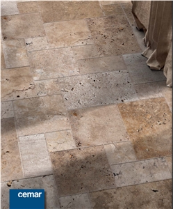 Rustic Mix Travertine French Pattern Set 