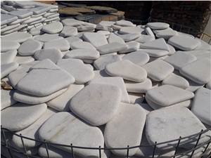 Tumbled White Dolomite Flagstone Paver