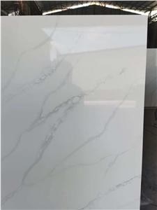 Engineered Quartz Calacatta Slab For Engineering Project