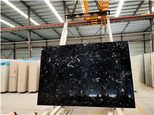 Black Silver Engineered Marble Slab For Top, Wall Tile