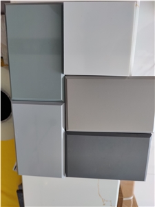 Pure Grey Artificial Marble Slab Wall Tile For Bathroom