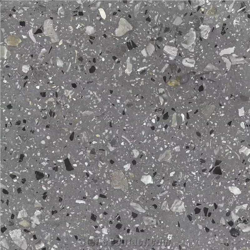 Terrazzo Cement Floor Tile Grey White Factory Sells