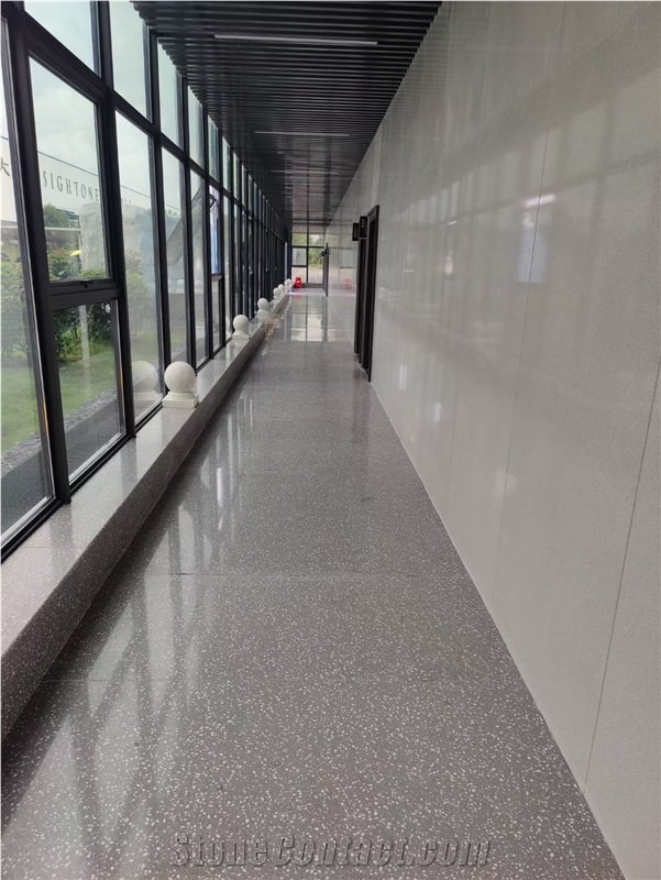 Terrazzo Cement Floor Tile Grey White Factory Sells