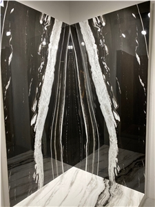 River Black Large Porcelain Slabs