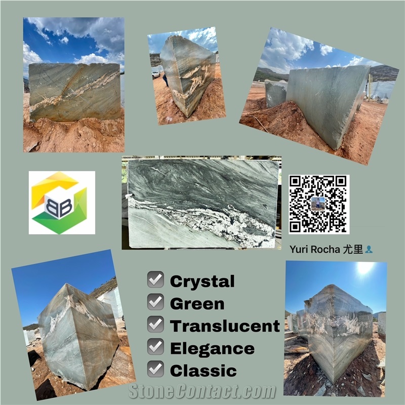 Cristallo Sea Pearl Quartzite Blocks